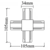 Коннектор X-образный Crystal Lux CLT 0.211 09 WH