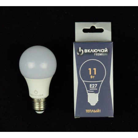 11W E27 A60 3000K 220V пластик LED PREMIUM [01084472]