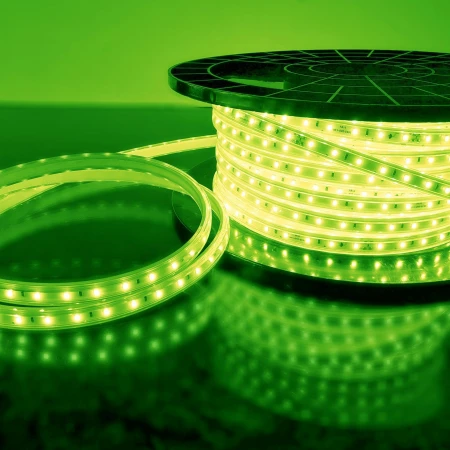Светодиодная лента 220&nbsp;В 4,8&nbsp;Вт/м 60 Led/м 2835 IP65, зеленый, 50 м Elektrostandard LS004 220V 4,8W 60Led 2835 IP65 зеленый, 50 м