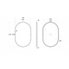 Зеркало настенное с подсветкой (70x110 см) Bari AM-Bar-700-1100-DS-F-White
