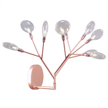 Бра Crystal lux EVITA AP9 COPPER/TRANSPARENT