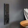 Выключатель Werkel двухклавишный черный матовый W1120008 4690389156700