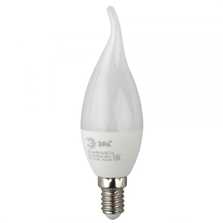 Лампа светодиодная ЭРА E14 7W 2700K матовая LED BXS-7W-827-E14 Б0028482