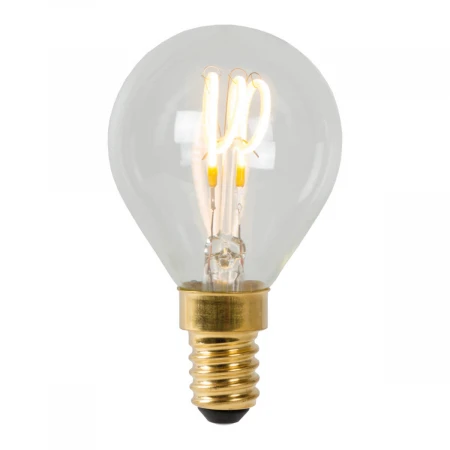 Лампа светодиодная диммируемая Lucide E14 3W 2700K прозрачная 49046/03/60
