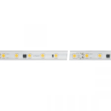 Светодиодная влагозащищенная лента Arlight 8W/m 54LED/m 5060SMD теплый белый 50M 027059(2)