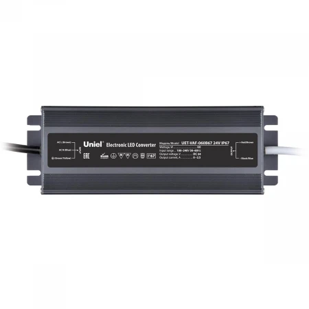 Блок питания Uniel 24V 60W IP67 2,5A UET-VAF-060B67 24V IP67 UL-00009366