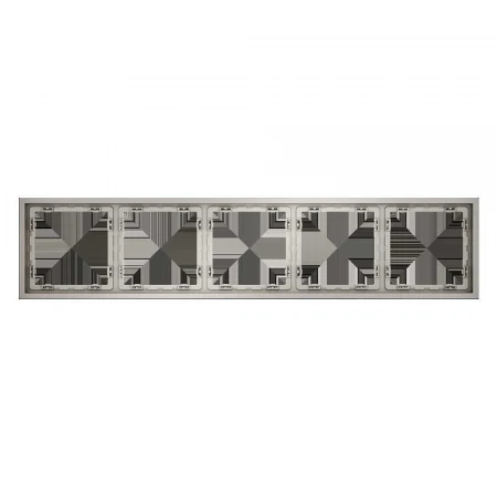 Рамка пластиковая Voltum S70 на 5 постов, (кашемир) VLS100503