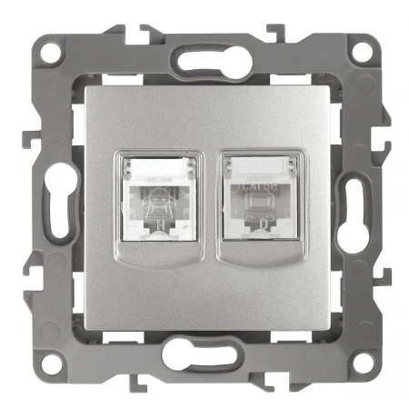Розетка комбинированная RJ45+RJ11 ЭРА 12 12-3109-03 Б0018250