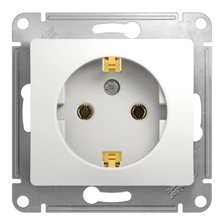Розетка 2К+З Systeme Electric Glossa 16A 250V белая GSL000143