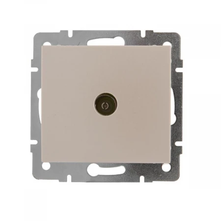 ТВ-розетка проходная Lezard Rain белый жемчуг 703-3088-129
