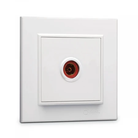 Розетка Makel телевизионная проходная TV 1-м СП Karea IP20 6дБ бел. 56001007
