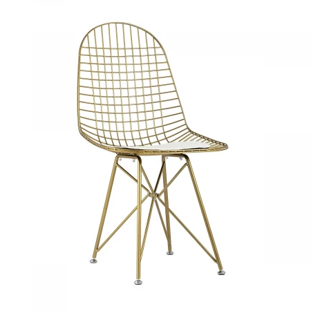 Кухонный стул Stool Group Eiffel золотой с белой подушкой AFR-18B-P1 GL/WH