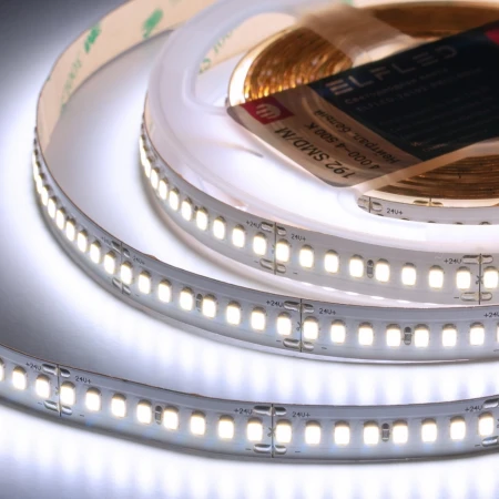 Лента светодиодная ELFLED PRO140, 192/м (2835), 24В, 18Вт/м, 5м, белый 6500-7000К ELFLED-24192-PRO140w Лента светодиодная ELFLED PRO140, 192/м (2835), 24В, 18Вт/м, 5м, белый 6500-7000К ELFLED-24192-PRO140w