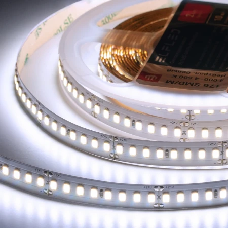 Лента светодиодная ELFLED PRO140, 176/м (2835), 24В, 16Вт/м, 5м, белый 6500-7000К ELFLED-24176-PRO140w Лента светодиодная ELFLED PRO140, 176/м (2835), 24В, 16Вт/м, 5м, белый 6500-7000К ELFLED-24176-PRO140w