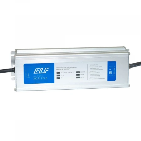Блок питания герметичный компактный ELF, 24В, 300Вт, металл, IP67 ELF-24300С-LP