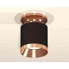 Комплект накладного светильника Ambrella light Techno Spot XS7402121 SBK/PPG черный песок/золото розовое полированное (N7930, C7402, N7035)