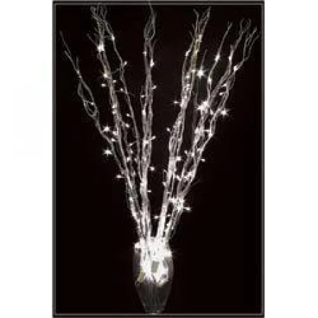 Ветки серебрянные 120см 50 белых led 2700к 230v, ld206b-indoor