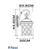 Светильник садово-парковый, 60w 230v e27 ip44 черное золото, pl4062