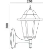 Светильник садово-парковый, 60w 230v e27 черное золото, 6101