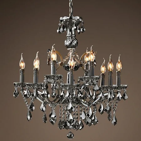 Люстра BLS 30476 19th c. Rococo iron and Smoke crystal