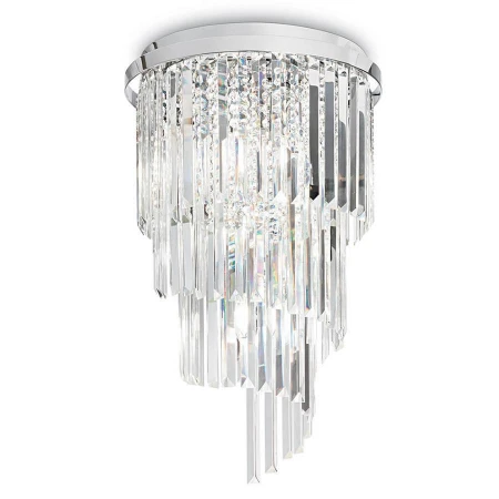 Хрустальная люстра Ideal Lux CARLTON PL8 CROMO