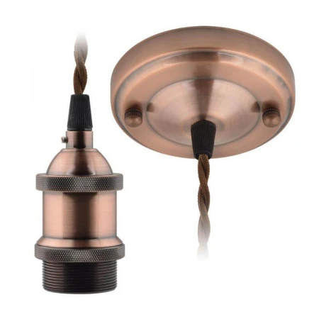 Подвесной светильник (UL-00002824) Uniel DLC-V-S22K/E27 TS/1,5M/BL Bronze