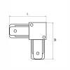 Коннектор L-образный Lightstar Barra 502129