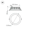 Встраиваемый светодиодный светильник Arlight LTD-187WH-Frost-21W Day White 110deg 021496